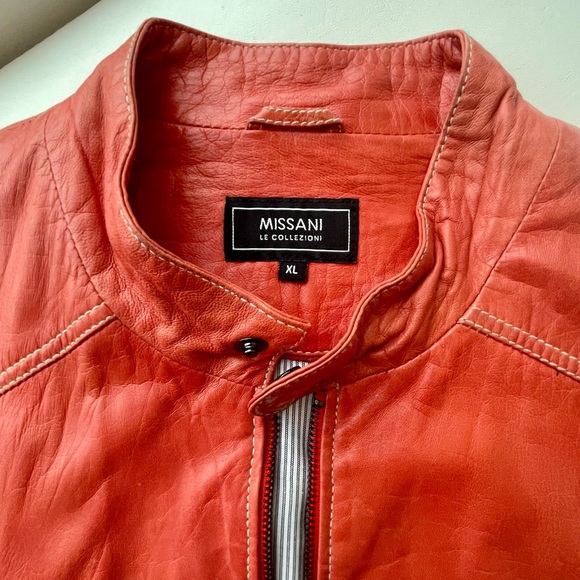 Missani Le Collezioni lamb skin Leather Jacket - Picture 7 of 8